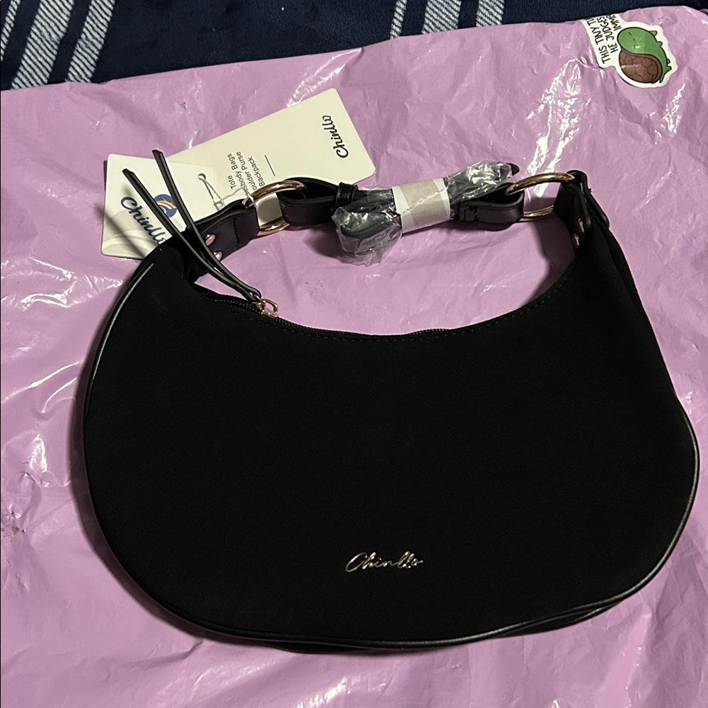 CHINLLOChic faux suede Leather  bag  nwt